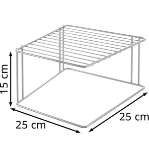 Produktbild für Küchenregal Metaltex Boxe Lava, 364001000, silber