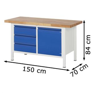 Produktbild für Werkbank Rau Basic 8468-2, blau