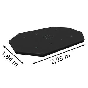 Produktbild für Poolabdeckung Bestway 58424, aus PE, schwarz, mit Spannseil