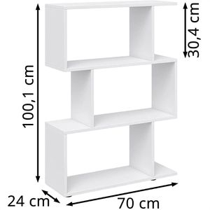 Produktbild für Bücherregal Vicco Levio, weiß