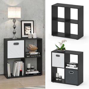Produktbild für Bücherregal Vicco Tetra, schwarz