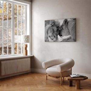 Produktbild für Wandbild Artgeist Löwen SW