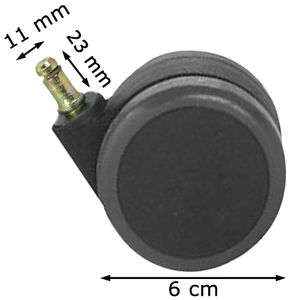 Produktbild für Stuhlrollen Dauphin 100 1206 WGS, 5 Stück