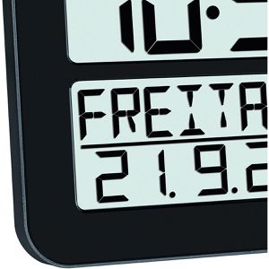 Produktbild für Wanduhr TFA 60.4512.01 Timeline, Kunststoff, digital, Funkuhr