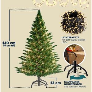 Produktbild für Weihnachtsbaum CASARIA 107721, Edeltanne, 140cm