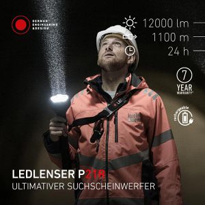 Produktbild für Taschenlampe Ledlenser P21R, LED, aufladbar
