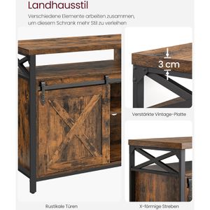 Produktbild für Lowboard Vasagle LTV071B01V1, aus Holz, braun