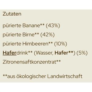 Produktbild für Fruchtpüree FruchtBar Quetschie, 100% Frucht, BIO