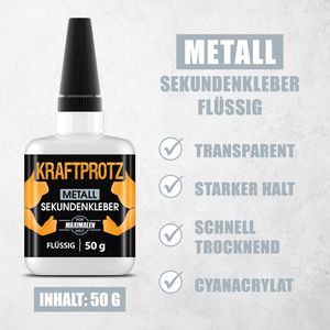 Produktbild für Sekundenkleber Kraftprotz Metall, KPFM50