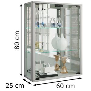 Produktbild für Glasvitrine VCM Udina, mit Spiegelrückwand, hängend