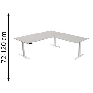 Schreibtisch Kerkmann Move 3, lichtgrau / weiß