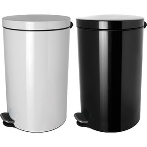 Produktbild für Mülleimer Helit H2404205, the knight, weiß