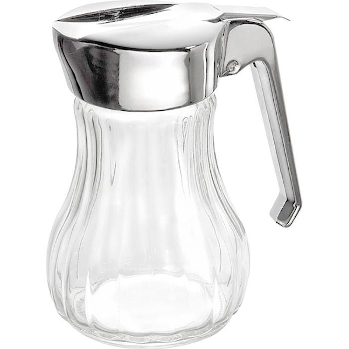 ml AG Deckel, Böttcher / Milchkännchen 250 Glas, mit APS transparent silber, – aus