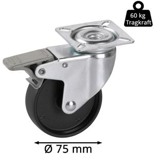 Produktbild für Apparaterolle Dörner+Helmer 450220, Anschraubplatte, 4-teilig