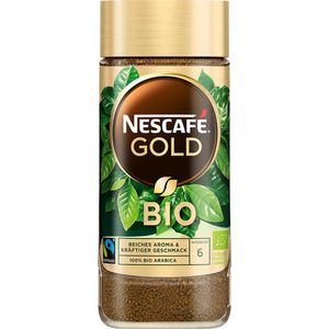 Nescafe Kaffee Gold Bio, löslicher Kaffee, im Glas, 100g
