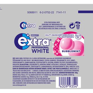 Produktbild für Kaugummis Extra Professional White, Bubblemint