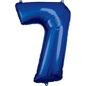 Luftballons Amscan 9907288, Riesenzahl 7, blau