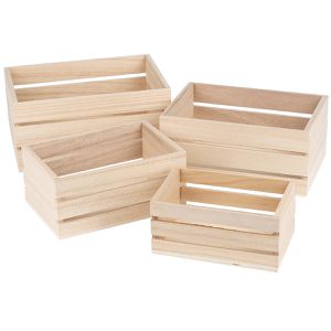 Holzkiste Ideen-mit-Herz 013461, Paulowniaholz, Set