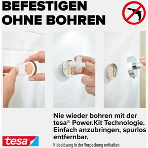 Produktbild für Handtuchhalter Tesa Smooz 40317, silber