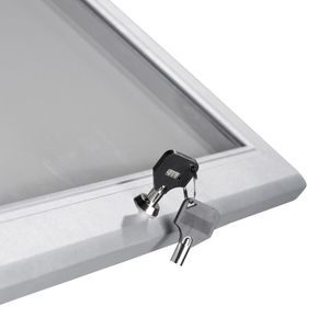 Produktbild für Infoständer Sprintis Menüständer aus Aluminium, silber, A3