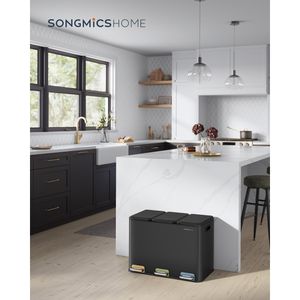 Produktbild für Mülleimer Songmics LTB740B02, schwarz