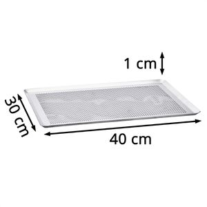 Produktbild für Backblech deBuyer 10-736740, silber, gelochtes Aluminium