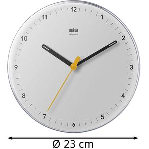 Produktbild für Wanduhr Braun BC26W-DCF, Kunststoff, analog, Funkuhr