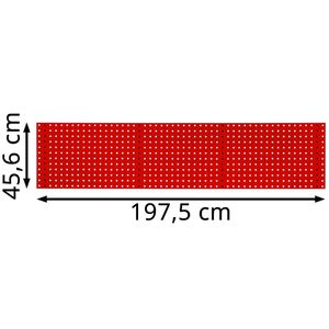 Produktbild für Werkzeugwand ADB 23035, rot, aus Metall