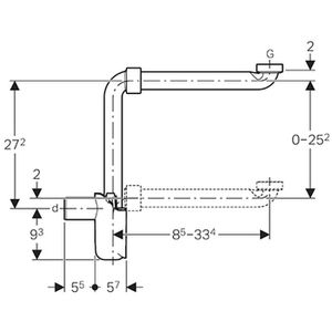 Produktbild für Siphon Geberit Tauchrohrsiphon für Waschbecken