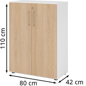 Produktbild für Aktenschrank Hammerbacher Serie 9 Advanced, aus Holz