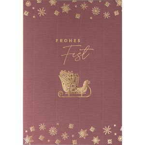 Produktbild für Weihnachtskarte Rössler-Papier Schlitten rot