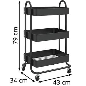 Produktbild für Küchenwagen vidaXL 335865, schwarz