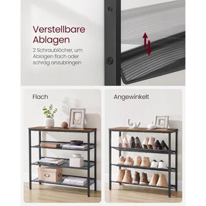 Produktbild für Schuhregal Vasagle LBS040B01, aus Metall