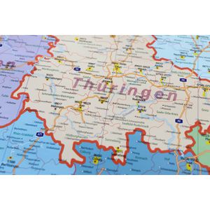 Produktbild für Deutschlandkarte GeoMetro Verwaltungskarte, mit Aluleisten
