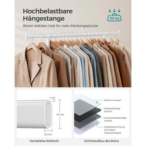 Produktbild für Garderobenständer Songmics HSR013W01, weiß