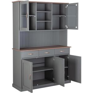 Produktbild für Küchenschrank Inter-Link Luzerna 5.1, grau, (BxH) 131 x 190 cm