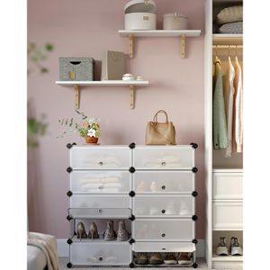 Produktbild für Schuhregal Songmics LPC10W, aus Kunststoff