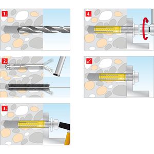 Produktbild für Dübel Tox 026100131, Messing-Spreizdübel Metrix M6x22