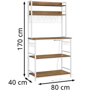 Produktbild für Küchenregal Vasagle KKS025W41EU, walnuss