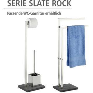 Produktbild für Handtuchhalter Wenko Slate Rock 18447100, silber