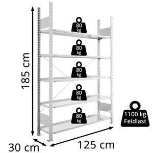 Produktbild für Aktenregal META-Regalbau S3 Büro Compact, 287776, aus Metall