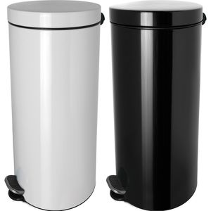 Produktbild für Mülleimer Helit H2404305, the knight, weiß