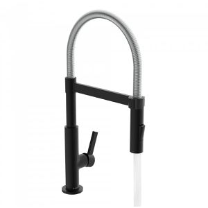 Produktbild für Küchenarmatur Schütte Miami, schwarz / chrom