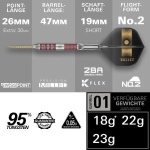 Produktbild für Dartpfeile Target-Darts Stephen Bunting 95K Swiss Point