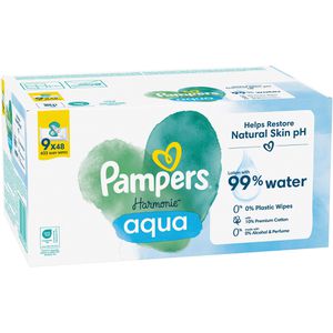Produktbild für Feuchttücher Pampers Harmonie Aqua, 432 Tücher