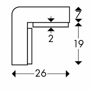 Produktbild für Schutzprofil Knuffi Typ E, Winkel, PE-5001, magnetisch