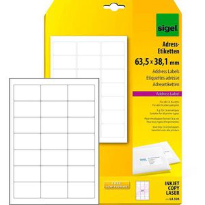 Adressetiketten Sigel LA 320, weiß