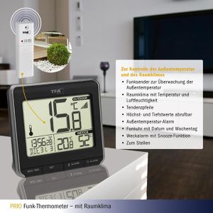 Produktbild für Thermo-Hygrometer TFA 30.3069.01, Prio, digital