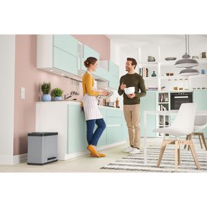 Produktbild für Mülleimer Hailo Öko trio Plus L, silber