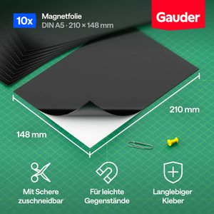 Produktbild für Magnetfolie Gauder A5, selbstklebend